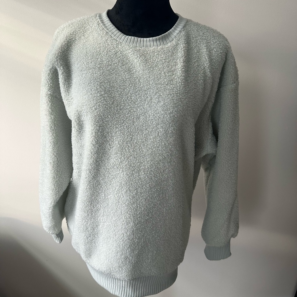 a new day Gray Crewneck Sweater Cozy Plush Fit